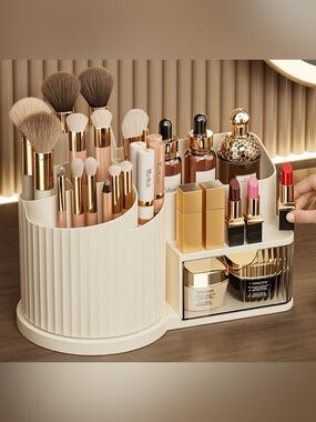 7/$70 Bundle Cream Ivory Rotating Vanity Organizer Drawer 🔖